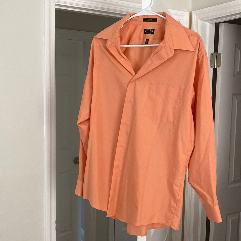 Arrow Fitted Button Down Dress Shirt Size XL